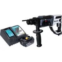 Makita DHR 202 RM1W Accuklopboormachine 18 V 20 mm 2.0 J wit + 1x oplaadbare accu 4.0 Ah + lader