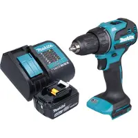 Makita DDF 490 ST1 accuschroefboormachine 18 V 65 Nm 1/2" borstelloos + 1x oplaadbare accu 5.0 Ah + oplader