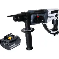 Makita DHR 202 G1W Accuklopboormachine 18 V 20 mm 2.0 J wit + 1x accu 6.0 Ah - zonder oplader