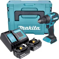 Makita DDF 490 SFJ accuboormachine 18 V 65 Nm 1/2" borstelloos + 2x accu 3.0 Ah + lader + Makpac