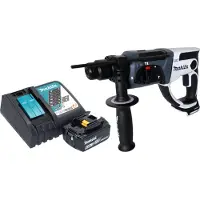 Makita DHR 202 RG1W Accuklopboormachine 18 V 20 mm 2.0 J wit + 1x Oplaadbare accu 6.0 Ah + lader