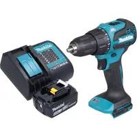 Makita DHP 490 ST1 accu klopboormachine 18 V 65 Nm borstelloos + 1x oplaadbare accu 5.0 Ah + oplader