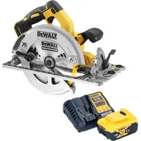DeWalt DCS 572 P1 accucirkelzaag 18 V 184 mm borstelloos + 1x oplaadbare accu 5,0 Ah + lader