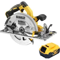 DeWalt DCS 572 N accucirkelzaag 18 V 184 mm borstelloos + 1x accu 5,0 Ah - zonder lader