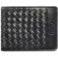Mano Leren Portemonnee Don Luca Coin Wallet Black Zwart