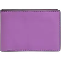 Fossil Leren kaarthoes Steven Front Pocket Wallet Bifold Bright Purple paars