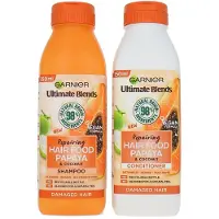 Garnier Ultimate Blends Moisturising Hair Food Shampoo + Conditioner - Papaya 2 x 350 ml