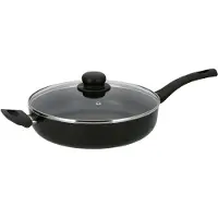 Silvercrest Hapjespan 28 cm - Geschikt voor alle kookplaten, behalve inductie - Praktische deksel, robuuste handgreep en een antiaanbaklaag - Vaatwasserbestendig