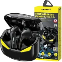 Awei T35 Gaming Oordopjes Tws Handsfree Lage Latency Hifi Deep Bass Sound True Draadloze Stereo Oortelefoon Met Microfoon - Zwart