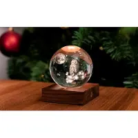 Gingko - Amber Crystal Ball Night Light - The Owl Moon