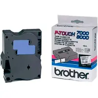 Brother TX-141 Tape Zwart op transparant (18 mm)
