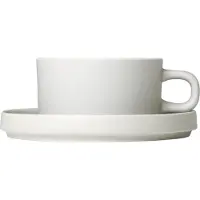 Blomus Theekop & Schotel Pilar Moonbeam (Set van 2)