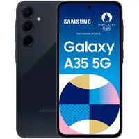 Samsung Galaxy A35 5G, 16,8 cm (6,6 inch), Dual SIM, Android 14, USB Type-C, 6 GB RAM, 128 GB opslag, 5000 mAh batterij, kleur: marineblauw