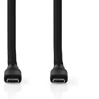 Nedis USB-Kabel | USB 3.2 Gen 1 | USB-C Male | USB-C Male | 60 W | 4K@60Hz | 5 Gbps | Vernikkeld | 1.50 m | Rond | Silicone | Wit | Doos - CCGB64800WT15
