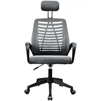 Mars Gaming MGC-ERGOB, Beklede zitting, Netrugleuning, Grijs, Grijs, Polyester, Katoen, Polyester