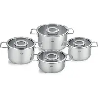 Fissler Pure collection pannenset met glazen deksel 4 delig