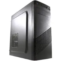 LC-Power Classic 7037B - Tour - ATX - pas d'alimentation - noir, Noir aluminium brossé - USB/Audio