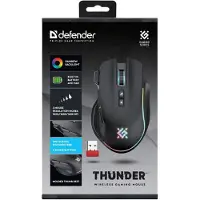 Defender Draadloze gaming muis - - GM-213 - RGB-verlichting - 400 mAh batterij - 5 knoppen