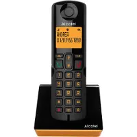 Alcatel S280 Dect Draadloze Huistelefoon, Eenvoudig en met Handige Functies (Zwart/Oranje)