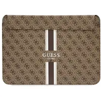 GUESS PU 4G Bedrukte Strepen Computer Mouw 13/14 - bruin (14"), Laptoptas, Bruin
