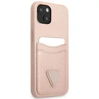 GUESS Guhcp13spsatpp Iphone 13 Mini 5.4 Saffianotriangle Cardslot Telefoonhoesje