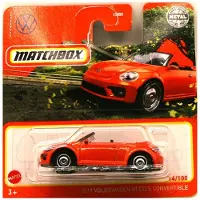 Matchbox 2019 VOLKSWAGEN BEETLE CABRIO CONVERTIBLE VW ORANGE METALIC 14-100 HFR73 1:64 METAL SHORT CARD