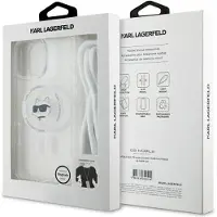 Karl Lagerfeld KLHMP16LHCCHNT iPhone 16 Pro 6,3" hardcase transparant IML Choupette Hoofd & Koord Ma (iPhone 16 Pro), Smartphonehoes, Transparant