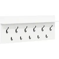 vidaXL Wandgemonteerde kapstok Muurmontage Wit 100 x 40 x 12 cm