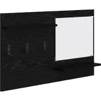 vidaXL Wandgemonteerde kapstok Muurmontage Zwart Eiken 90 x 10 x 50 cm
