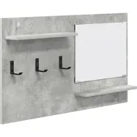 vidaXL Wandgemonteerde kapstok Muurmontage Beton Grijs 90 x 10 x 50 cm