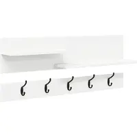 vidaXL Wandgemonteerde kapstok Muurmontage Wit 90 x 15 x 36 cm