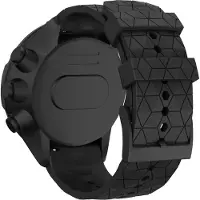 INF Geschik voor Suunto Sportwatch band 24 mm siliconen Black Model 1