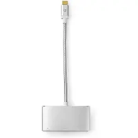 Nedis USB C docking station | (3 poorten, USB C, USB A, VGA)