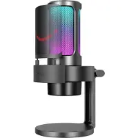 Fifine - A8 - USB RGB Streaming - Gaming - Podcast - Geschikt voor - PS5 / PS4 / PC / Windows - Touch Mute Knop - Filter - Zwart