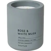 Blomus Geurkaars Fraga Rose & White Musk Grey Flintstone 55 uur 9 cm