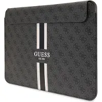 GUESS 4G Printed Stripe Sleeve voor o.a. Apple MacBook (13"/14") - Grijs