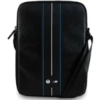 BMW Carbon Blue Stripes Tablet Tas - (Geschikt voor Scherm tot 10 Inch) - Zwart