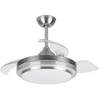 Orbegozo CP 110105, Ventilator met bladen voor binnengebruik, Zilver, Transparant, Voor montage aan het plafond, 105 cm, 405 - 530 mm, Afstandsbediening