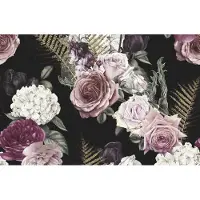 Karo-art Fotobehang Kleurrijke Rozen In Vintage Stijl - Vliesbehang - 460 x 300 cm