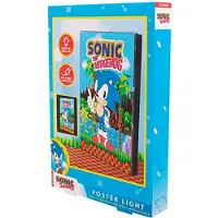 Fizz Creations Sonic the Hedgehog - poster met verlichting - met lijst - USB-kabel (31cm x 21,5cm x 3,5cm)