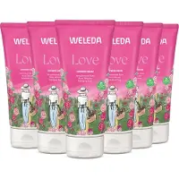 Weleda Love Douchecrème - 6 x 200ml - Voordeelverpakking - Rozen, Jasmijn & Ylang Ylang - Milde Douchecrème & Behoudt Natuurlijke Vochtbalans - 100% Natuurlijke Ingrediënten