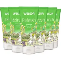 Weleda Refresh Douchecrème - 6 x 200ml - Voordeelverpakking - Citrus & Litsea Cubeba - Activeert & Verfrist - Zeepvrije Douchecrème - Mild & Droogt Huid Niet Uit - 100% Natuurlijke Ingrediënten
