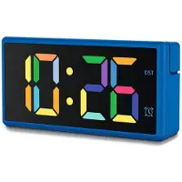 Hama wekker- Ibiza - Multicolor-display - USB oplaadfuntie - Blauw