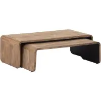 DTP Home Coffee table Evo,30x95x40 cm / 35x110x50 cm, recycled teakwood