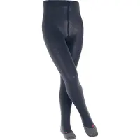 Falke Active Warm dik eenkleurig wol functioneel materiaal panty kinderen blauw - maat 110-116