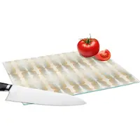 KitchenYeah Glazen Snijplank - 28x20 - Vintage - Jaren 60 - Patronen - Ornament - Snijplanken Glas