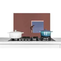 KitchenYeah Spatscherm keuken - Vintage - Design - Man - Keuken - Achterwand keuken - Spatscherm - Spatwand - 70x50 cm