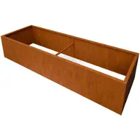 Geroba Artesa Rechthoekige plantenbak cortenstaal L140 x B140 x H30 cm zonder bodem
