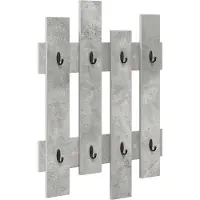 vidaXL Wandgemonteerde kapstok Muurmontage Beton Grijs 60 x 3 x 82 cm