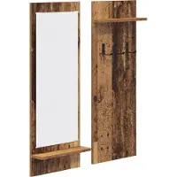 vidaXL Wandgemonteerde kapstok Muurmontage Oudhout 70 x 10 x 90 cm